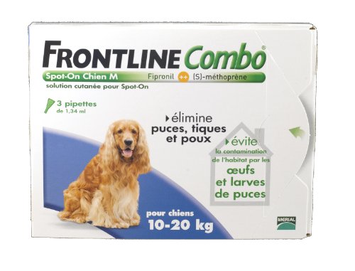 Frontline Combo pour chien 10/20 kg, boîte de 3 pipettes anti-puces et tiquesресурс недоступен