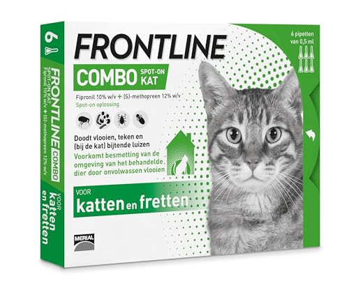 Frontline Combo Chat - 6 pipettes pour chats | Anti-parasite et efficace contre les puces | Idéal pour chats | Traitemen